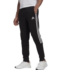 Adidas Essentials Tapered Cuff 3 Stripes, czarny