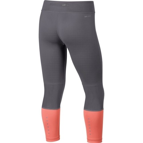 Legginsy młodzieżowe Nike G NK Pwr Tght Crop Grey Orange 890208 036