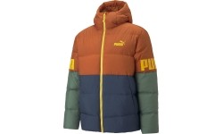 Kurtka męska Puma Power Hooded Down Puff Orange Green Blue 849335 64