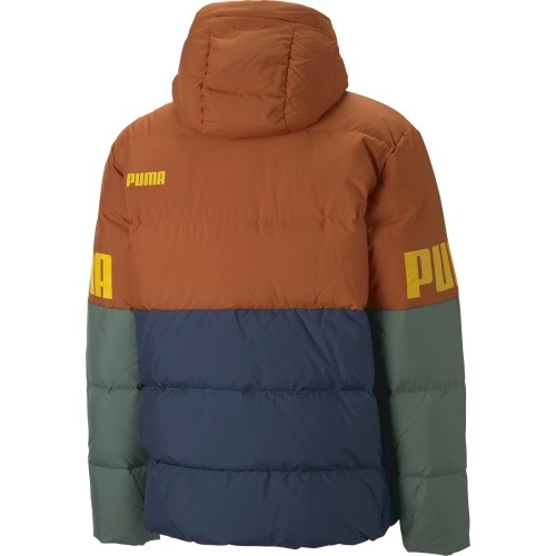 Kurtka męska Puma Power Hooded Down Puff Orange Green Blue 849335 64