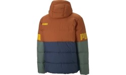 Kurtka męska Puma Power Hooded Down Puff Orange Green Blue 849335 64