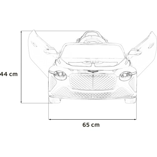 Bentley Bacalar, czarny samochód elektryczny dla dzieci