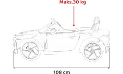 Bentley Bacalar, czarny samochód elektryczny dla dzieci