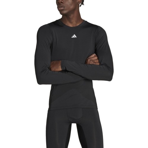 Koszulka męska Adidas Techfit Aeroready Long czarna HP0626