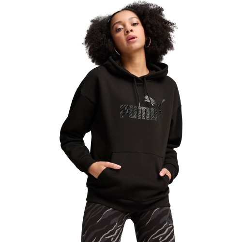 Bluza damska Puma Ess+ Animal Hoodie Fl Black 681492 01