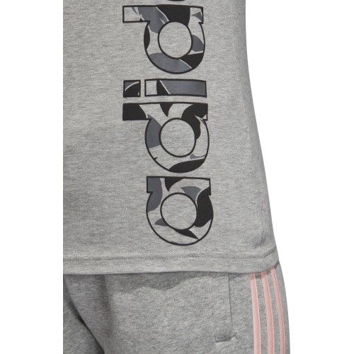 Bluzka Adidas AOP Linear Tee Grey Heather DJ1600