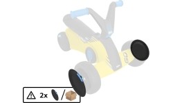 BERG GO² SparX Yellow - osłona przedniego koła (2x)