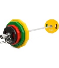 Zestaw talerzy olimpijskich z gumową powłoką Newton Fitness OP-80