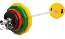 Zestaw talerzy olimpijskich z gumową powłoką Newton Fitness OP-80