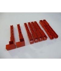 Duża przyczepa - czerwone słupy