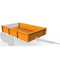 Duża przyczepa - kontenerowa, pomarańczowa