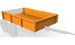 Duża przyczepa - kontenerowa, pomarańczowa