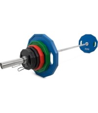 Zestaw talerzy olimpijskich z gumową powłoką Newton Fitness OP-100
