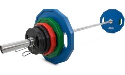 Zestaw talerzy olimpijskich z gumową powłoką Newton Fitness OP-100