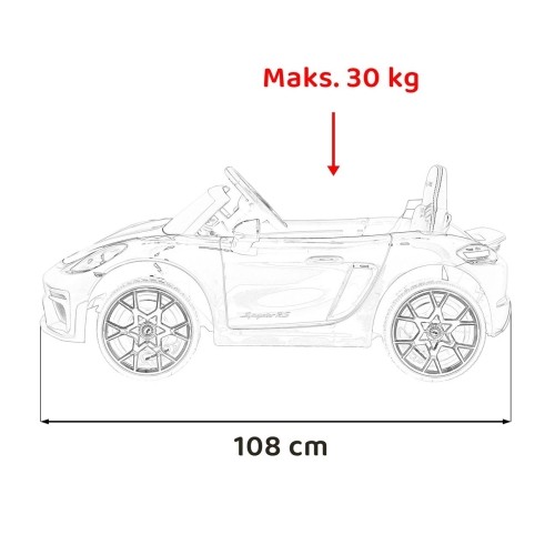 Pojazd elektryczny dla dzieci Porsche Spyder RS 718 czarny MP4