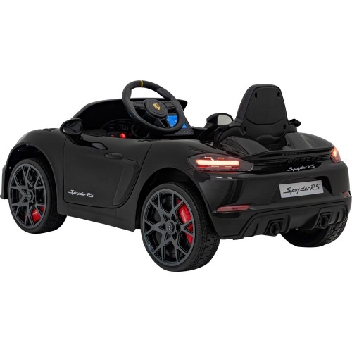Pojazd elektryczny dla dzieci Porsche Spyder RS 718 czarny MP4