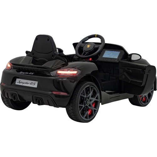 Pojazd elektryczny dla dzieci Porsche Spyder RS 718 czarny MP4