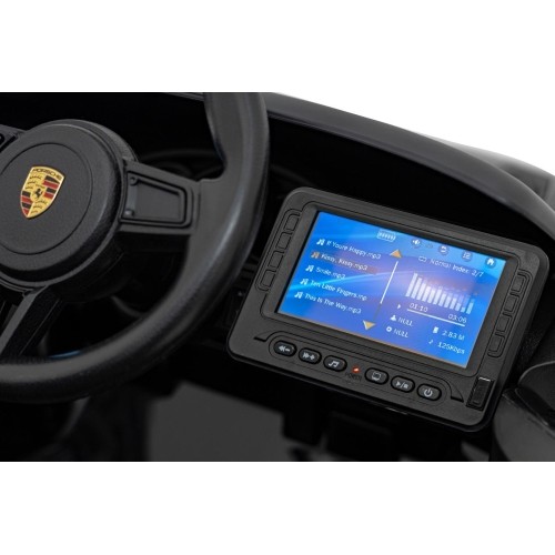 Pojazd elektryczny dla dzieci Porsche Spyder RS 718 czarny MP4