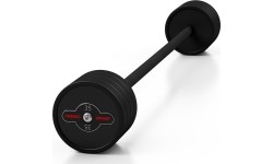 Sztanga gumowana prosta 35 kg czarny mat - Marbo Sport