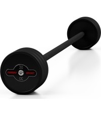 Sztanga gumowana prosta 30 kg czarny mat - Marbo Sport