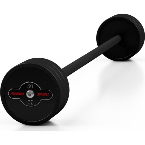 Sztanga prosta gumowana 30 kg, czarny mat – Marbo Sport