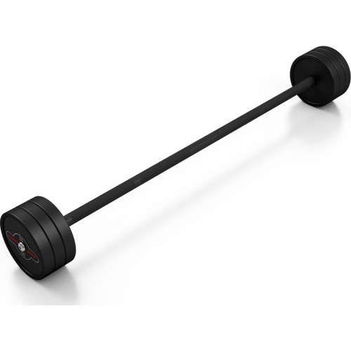 Sztanga gumowana prosta 30 kg czarny mat - Marbo Sport