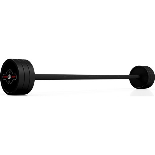 Sztanga gumowana prosta 30 kg czarny mat - Marbo Sport