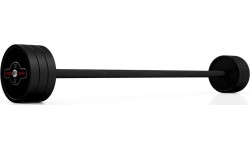 Sztanga gumowana prosta 30 kg czarny mat - Marbo Sport