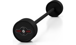 Sztanga gumowana prosta 25 kg czarny mat - Marbo Sport