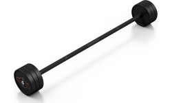 Gryf prosty gumowany 25 kg, czarny mat – Marbo Sport