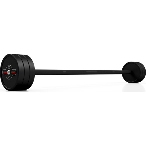 Gryf prosty gumowany 25 kg, czarny mat – Marbo Sport