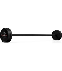 Sztanga gumowana prosta 15 kg czarny mat - Marbo Sport