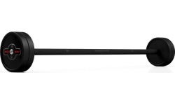 Sztanga gumowana prosta 15 kg czarny mat - Marbo Sport