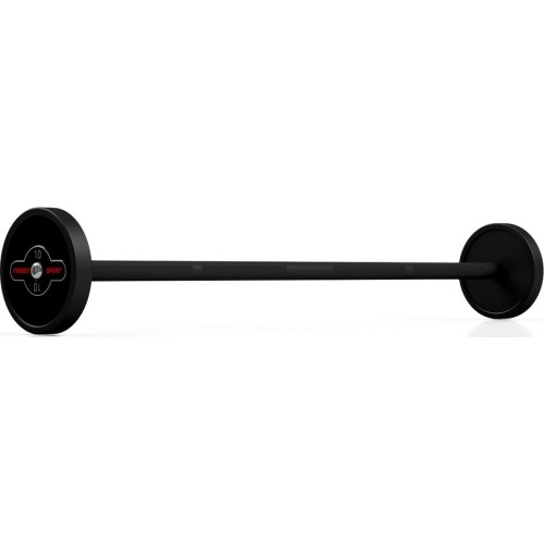 Sztanga gumowana prosta 10 kg czarny mat - Marbo Sport