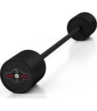 Sztanga gumowana prosta 55kg czarny mat - Marbo Sport