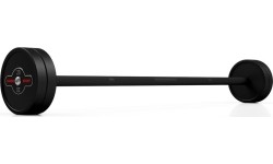 Sztanga gumowana prosta 20 kg czarny mat - Marbo Sport