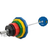 Zestaw talerzy olimpijskich z gumową powłoką Newton Fitness OP-140