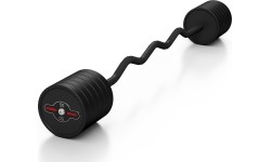 Gumowany gryf łamany 50 kg czarny mat - Marbo Sport