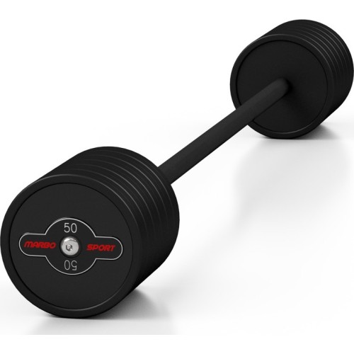 Gumowany gryf prosty 50 kg, czarny mat - Marbo Sport