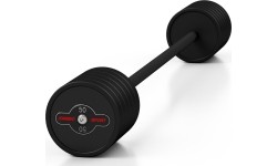 Sztanga gumowana prosta 50 kg czarny mat - Marbo Sport