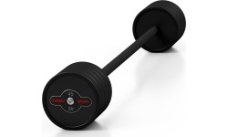 Sztanga gumowana prosta 45 kg czarny mat - Marbo Sport