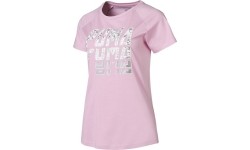 Puma Palaidinė Font Graphic Tee Pale Pink