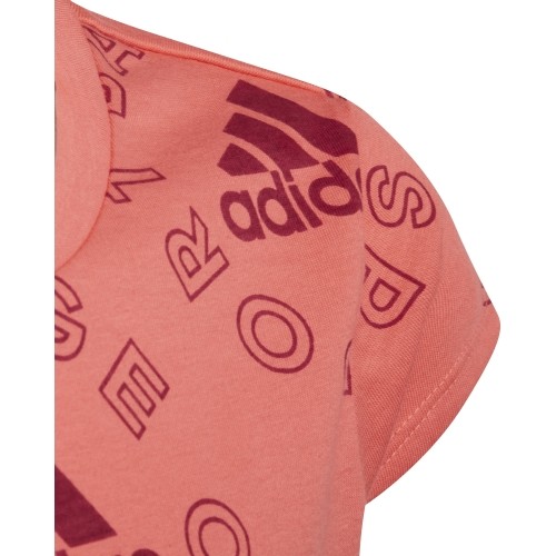 Koszulka dziewczęca Adidas G Logo T Ess Pink HF1831