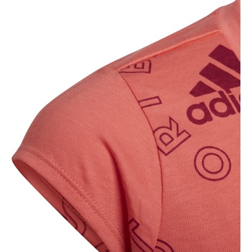 Koszulka dziewczęca Adidas G Logo T Ess Pink HF1831