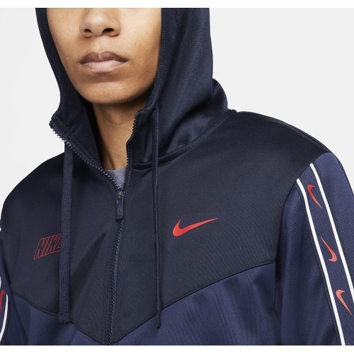Nike Džemperis Vyrams M Nsw Repeat Sw Pk Fz Hoody Navy DX2025 410