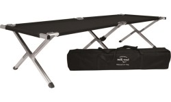 BLACK US STYLE ALUM. FOLDING COT W. BAG