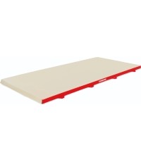 Dodatkowa mata do lądowania na równoważnię, poręcze asymetryczne, kółka i drążki – 400 x 200 x 10 cm