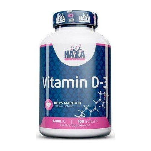 Haya Labs Witamina D-3, 100 kaps.