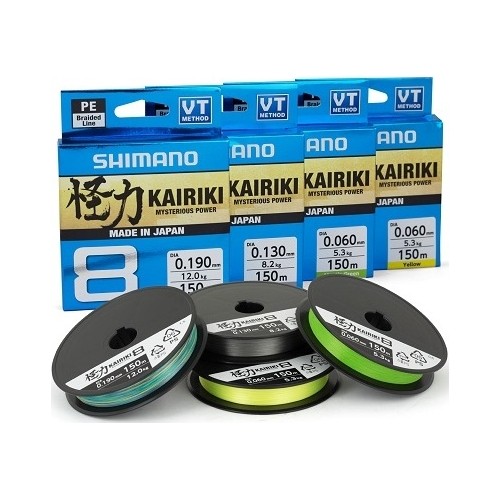 Plecionka Shimano Kairiki 8 Mantis Green, 150 m, 0,20 mm, 17,1 kg