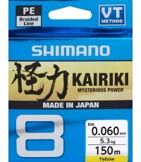 Żyłka Shimano Kairiki 8, żółta, 150 m, 0,20 mm, 17,1 kg